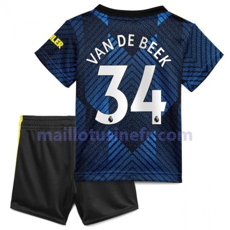 Maillot de Foot Manchester United Donny van de Beek 34 Troisième 2021-22 - Enfant